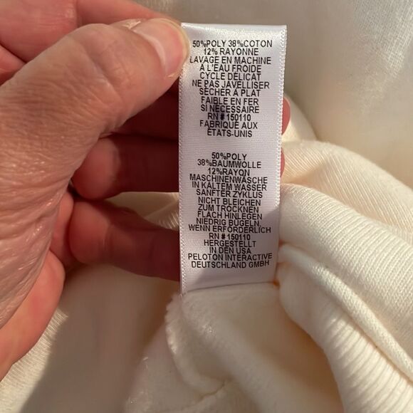 Peloton Incline Side Zip Pullover - Cream & Pink, NWT - Picture 10 of 11